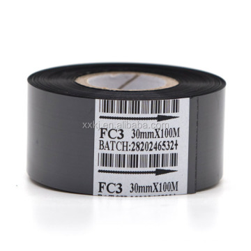 Xinxiang Fineray Black Hot Stamp Ribbon FC3 30mm*100m Customizable Size For Coder Printer Machine DY-8